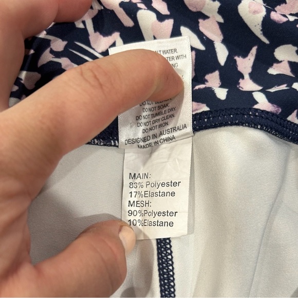 Rockwear Capri Leggings Black White and Lavender Pattern Gymwear Activewear - Picture 9 of 10